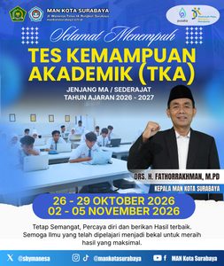 Selamat Menempuh Tes Kemampuan Akademik (TKA) Jenjang MA/Sederajat Tahun Ajaran 2026-2027